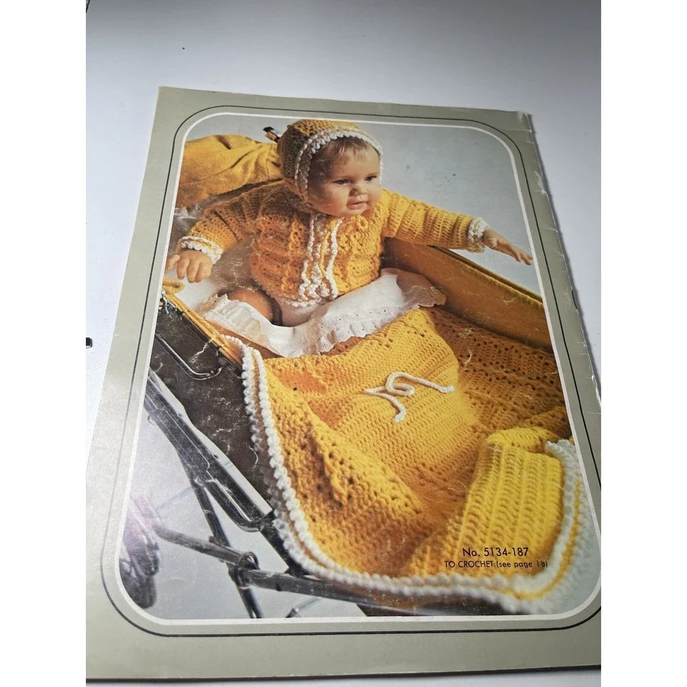 Vintage 1972 The Bernat Baby Album #187‎ Knitting Crochet Booklet 36 Pages